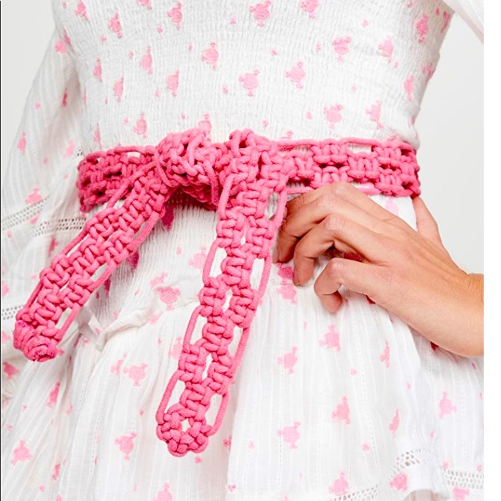 LoveShackFancy Pink Electra Belt - brand new with tags